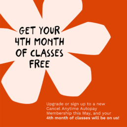Get your 4th month of classes free